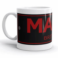 MANX British Motor Tag Replica Coffee Mug