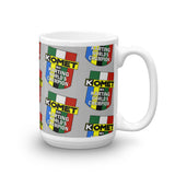 Vintage Karting 1973 Komet World Champion Kart Engines Pattern Coffee Mug
