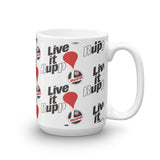 Vintage Karting "Live It Rupp" Pattern Coffee Mug