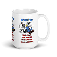 Vintage Karting Pops The Man The Racer The Myth The Legend Coffee Mug