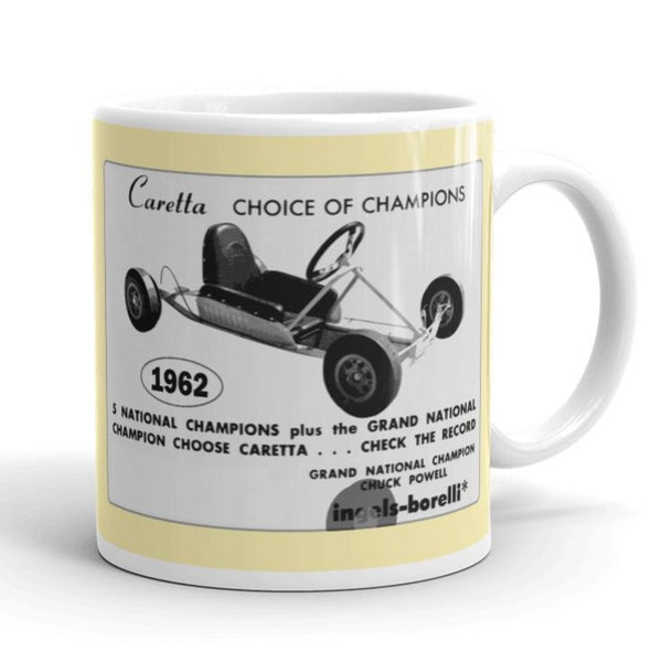 Vintage Karting 1962 Caretta "Choice of Champions" Ingels & Borelli Coffee Mug