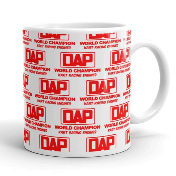 Vintage Karting DAP World Champion Kart Racing Engines Coffee Mug