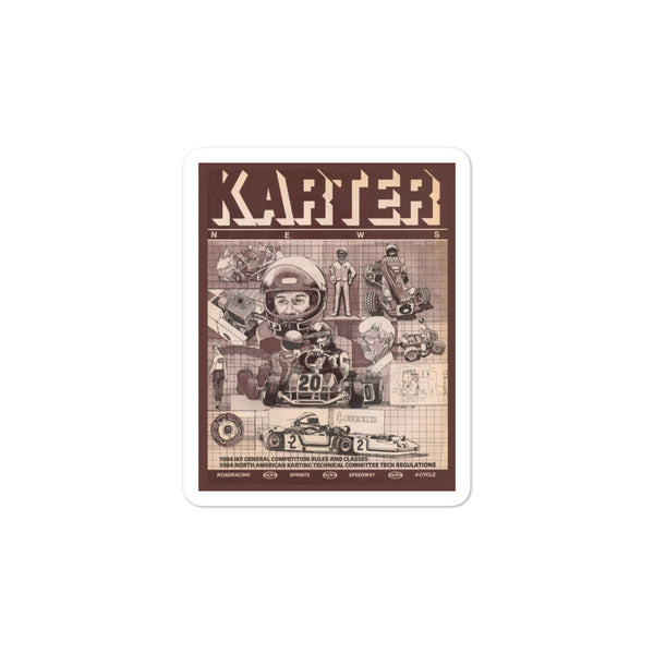 Vintage Karting January 1984 Karter News Magazine Cover Bubble-free stickers