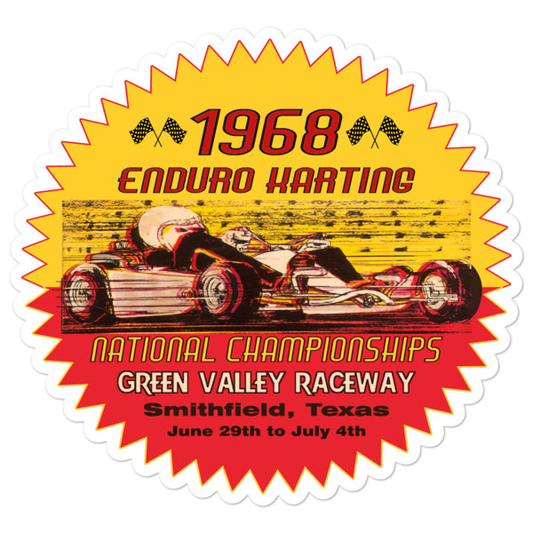 Vintage Karting 1968 Enduro Nationals Green Valley Raceway Bubble-free stickers