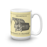 Vintage Karting SAETTA V-11 Kart Engine Coffee Mug