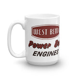 Vintage Karting West Bend Kart Racing Engines Sign Coffee Mug