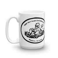 Vintage Kart Racing Troy Ruttman Enterprises Kart Shop Coffee Mug