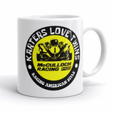 Vintage Kart Racing McCulloch Racing Engine Enduro Karters Love Twins Coffee Mug