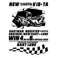 Vintage Kart Racing Hartman Engineering Saetta V18 Kart Engine Bubble-free stickers