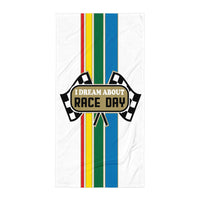 I Dream About Race Day Beach Towel