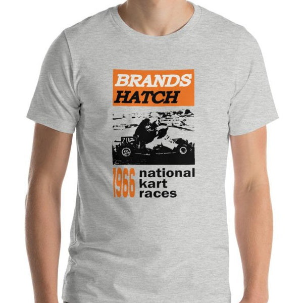 Vintage Karting 1966 British National Kart Races Brands Hatch Premium Short-Sleeve Unisex T-Shirt