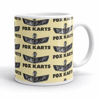 Vintage Karting Fox Emblem Fox Karts Pattern Coffee Mug