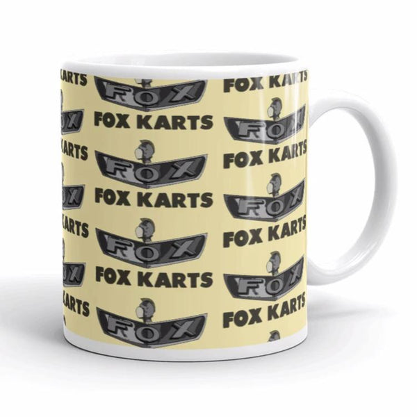 Vintage Karting Fox Emblem Fox Karts Pattern Coffee Mug