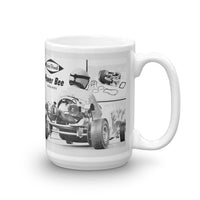 Vintage Karting West Bend Kart Racing Engines Power Bee Twin Engine Kart Coffee Mug
