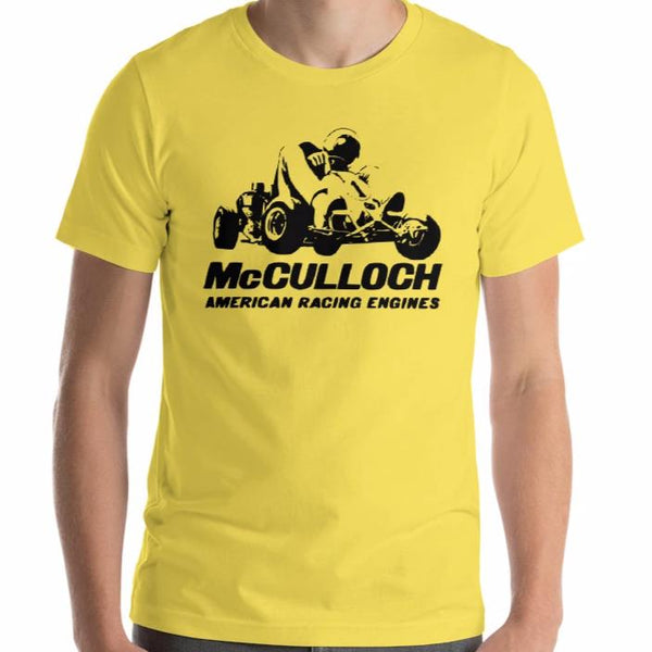 Vintage McCulloch Racing Engines Sprint Go Kart Premium Short-Sleeve Unisex T-Shirt