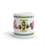 Vintage Karting Senna's DAP #9 Kart Coffee Mug