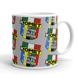 Vintage Karting 1973 Komet World Champion Kart Engines Pattern Coffee Mug