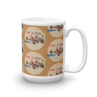 Vintage Karting Fox Go Boy Nassau 1961 World Champion Pattern Coffee Mug