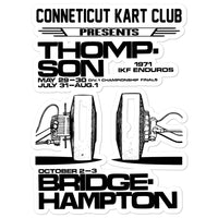 Vintage Karting 1971 IKF Enduro Nationals CT Kart Club Bridgehampton & Thompson Raceways Bubble-free stickers