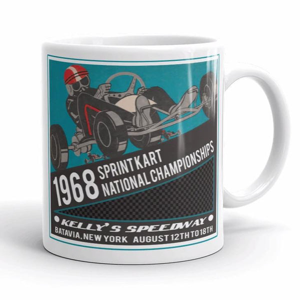 Vintage Kart Racing 1968 Sprint Nationals Batavia, NY Coffee Mug