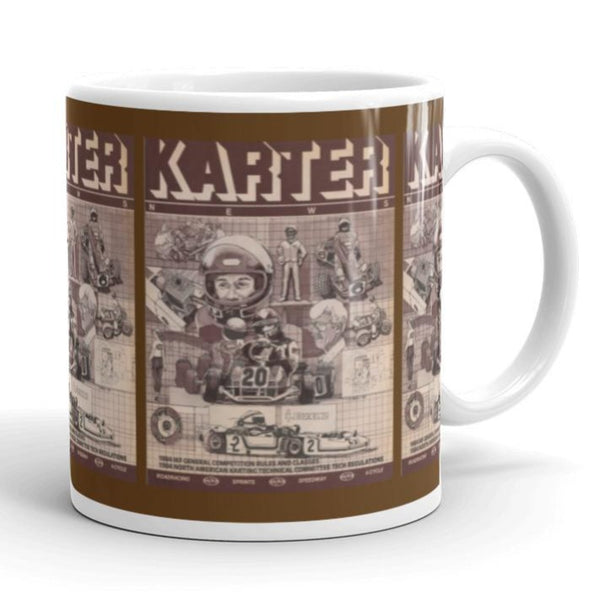 Vintage Karting January 1984 Karter News Magazine Cover Coffee Mug