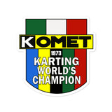 Vintage Karting 1973 Komet Racing Engine World Champion Bubble-free stickers