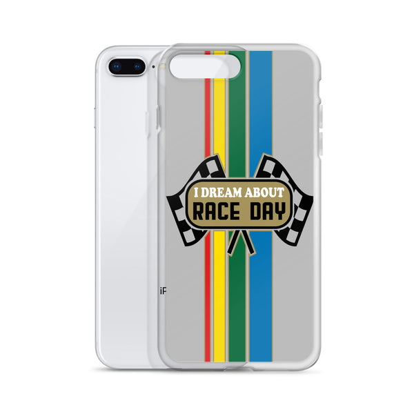 I Dream About Race Day Flags & Stripes iPhone Case