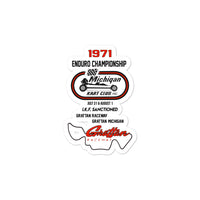 Vintage Karting 1971 IKF Michigan Kart Club Gratten Enduro Nationals Bubble-free stickers