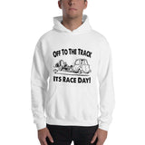 Vintage Karting "Off to the Track" Cartoon Hooded Sweatshirt