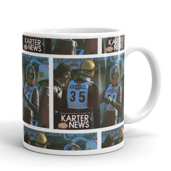 Vintage Karting January 1975 Karter News Magazine Cover Coffee Mug