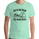 Vintage Karting "Off to the Track" Cartoon Premium Short-Sleeve Unisex T-Shirt