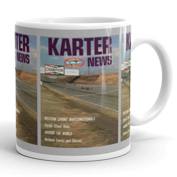 Vintage Karting January 1971 Karter News Magazine Cover Coffee Mug