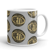Vintage Karting SAETTA Made in Italy Kart Engine Pattern Coffee Mug