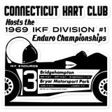 Vintage Karting 1969 IKF Enduro Nationals CT Kart Club Bridgehampton & Bryar Raceways Bubble-free stickers