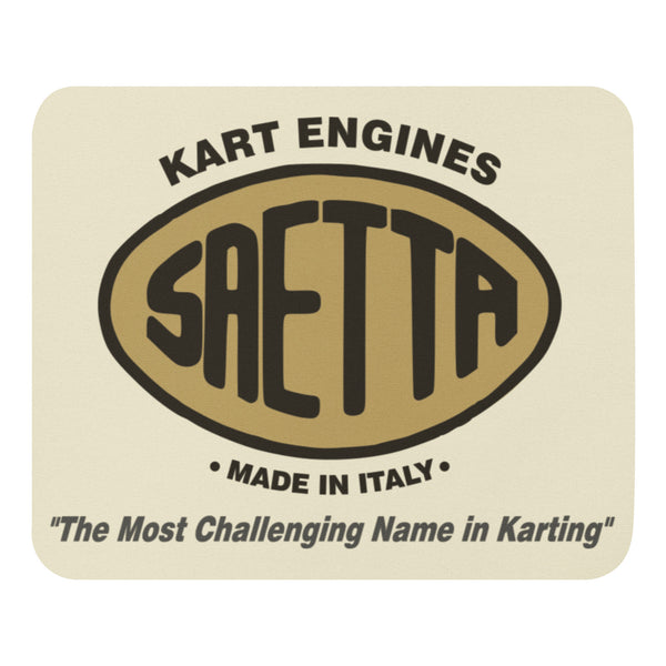 Vintage Karting Saetta Kart Racing Engines Made in Italy Mouse Pad