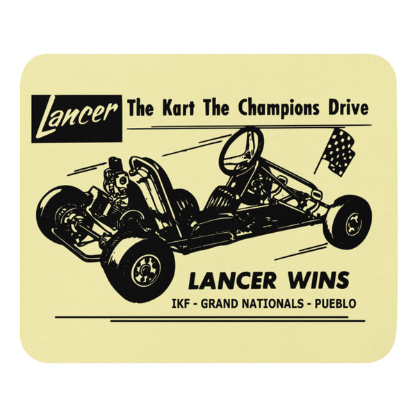Vintage Karting Lancer Karts IKF Champion Mouse Pad