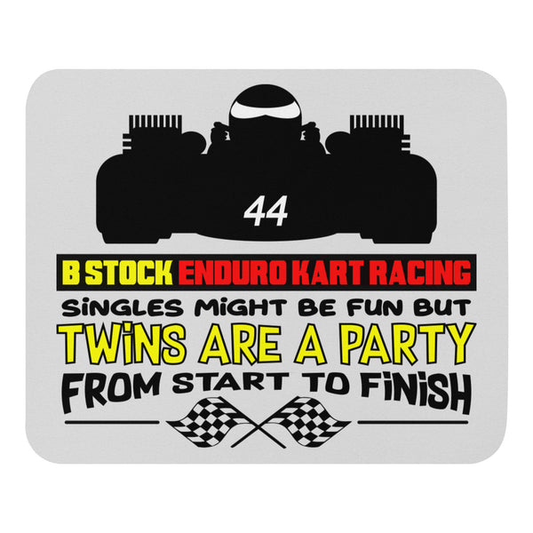 B-Stock Enduro Kart Racing "Twins are a Party" Mouse Pad