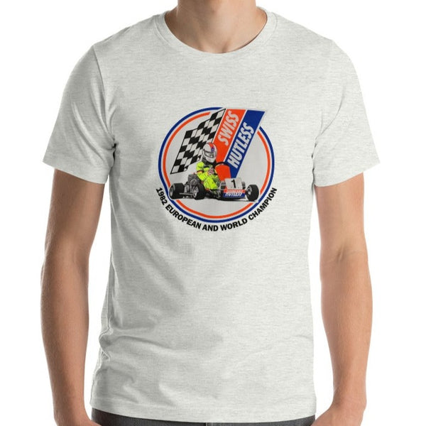 Vintage Karting Swiss Hutless 1982 World Karting Champion Short-Sleeve Unisex T-Shirt