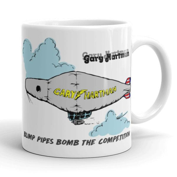 Vintage Karting Gary Hartman Blimp Pipe "Bomb the Competition" Coffee Mug