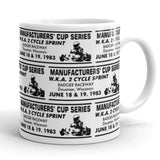 Vintage Karting 1983 MFG Cup Series Badger Raceway Coffee Mug