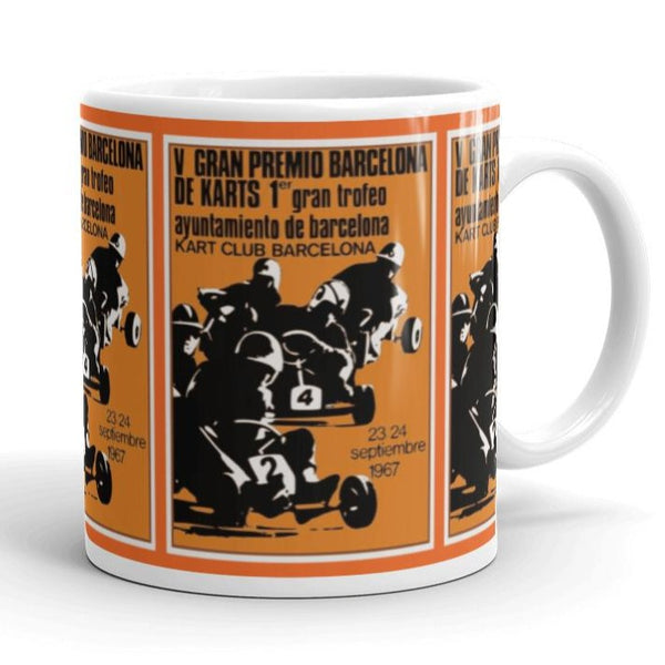 Vintage Karting 1967 Barcelona Kart Grand Prix Coffee Mug