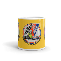 Vintage Karting Swiss Hutless 1982 World Karting Champion White glossy mug
