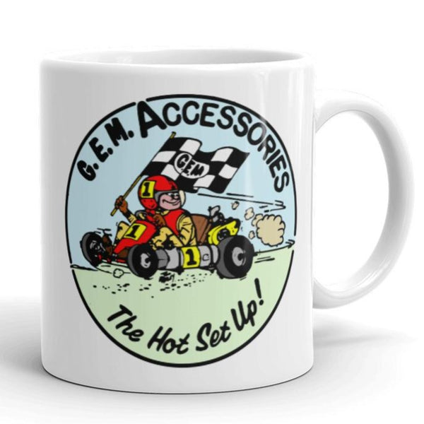 Vintage Karting G.E.M. "The Hot Set-up" Full Color Coffee Mug