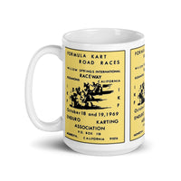 Vintage Karting 1969 Formula Kart Road Races Willow Springs Coffee Mug